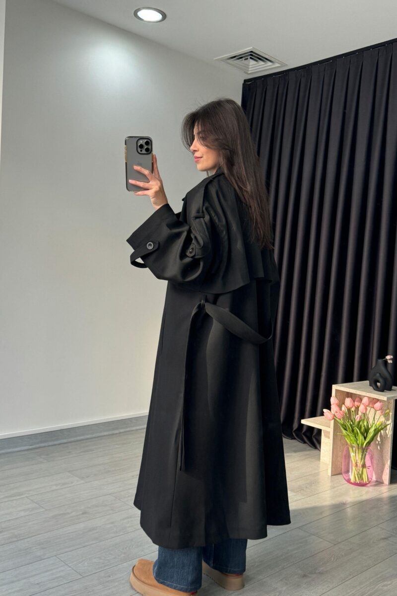 Trench coat avec doublure - Noir - Image 4