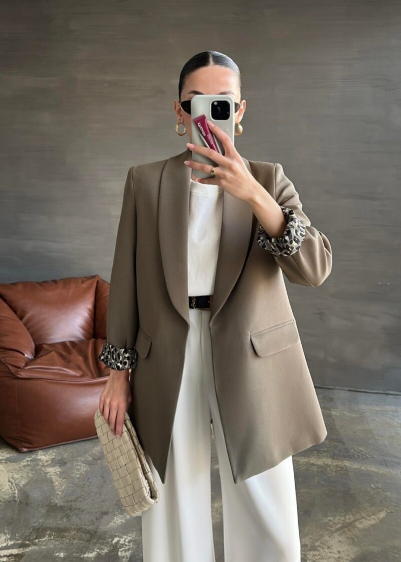 Blazer avec doublure léopard - Image 6