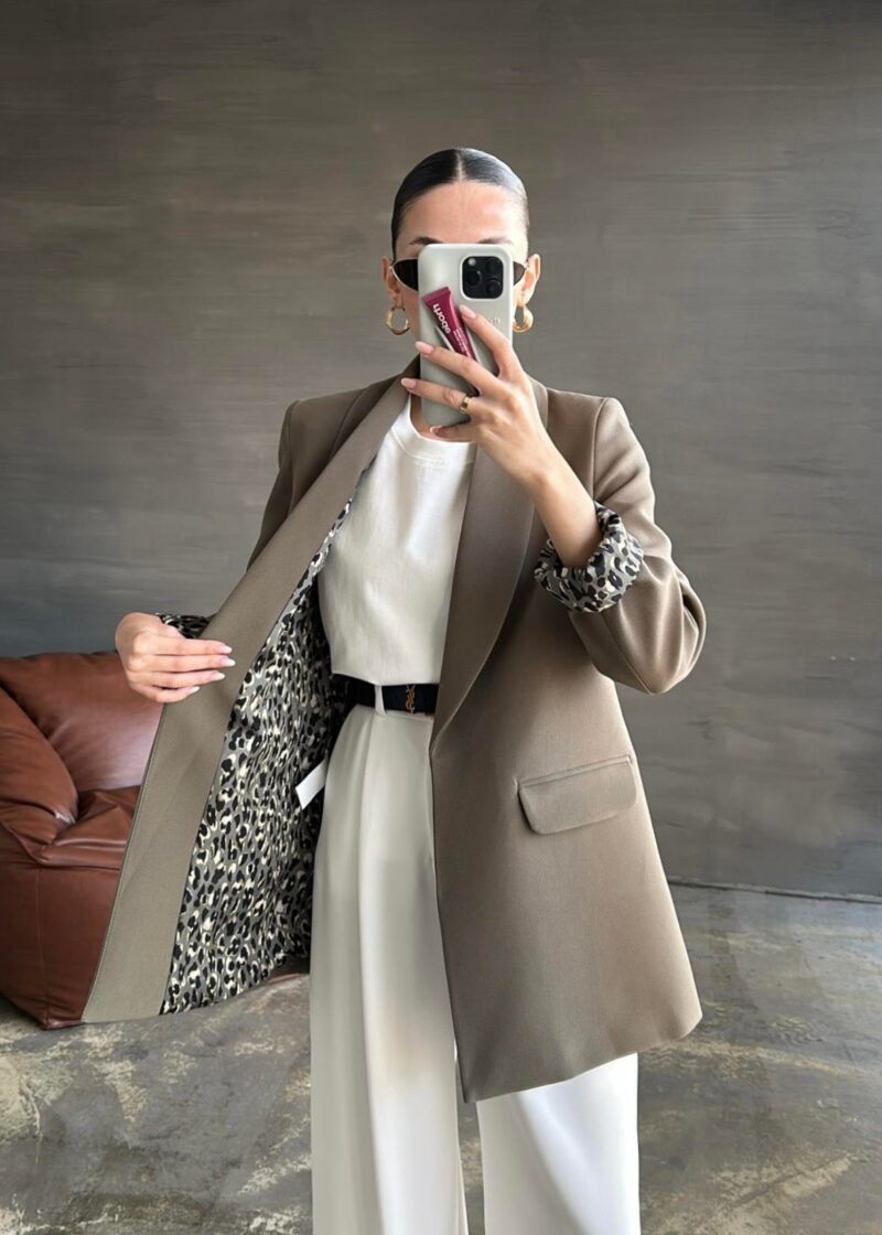 Blazer avec doublure léopard - Image 5