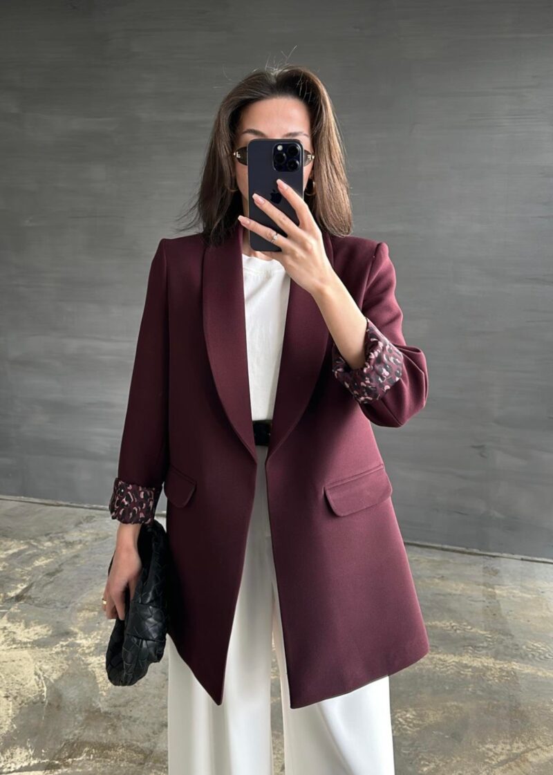 Blazer avec doublure léopard - Image 7