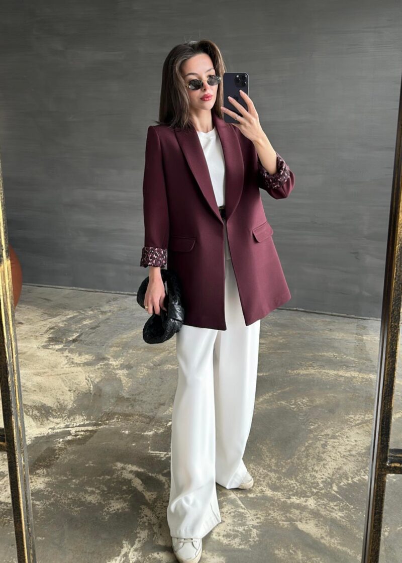 Blazer avec doublure léopard - Image 8