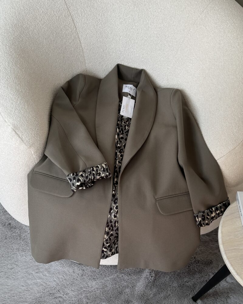 Blazer avec doublure léopard