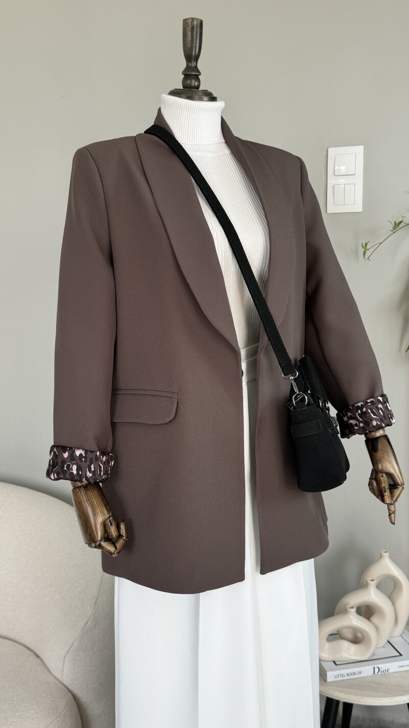 Blazer avec doublure léopard - Image 3