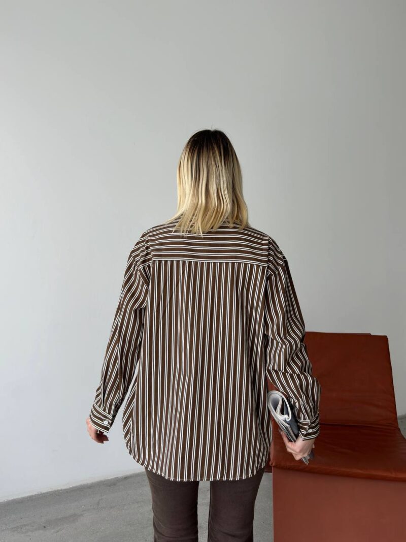Chemise poplin à rayures - Image 3