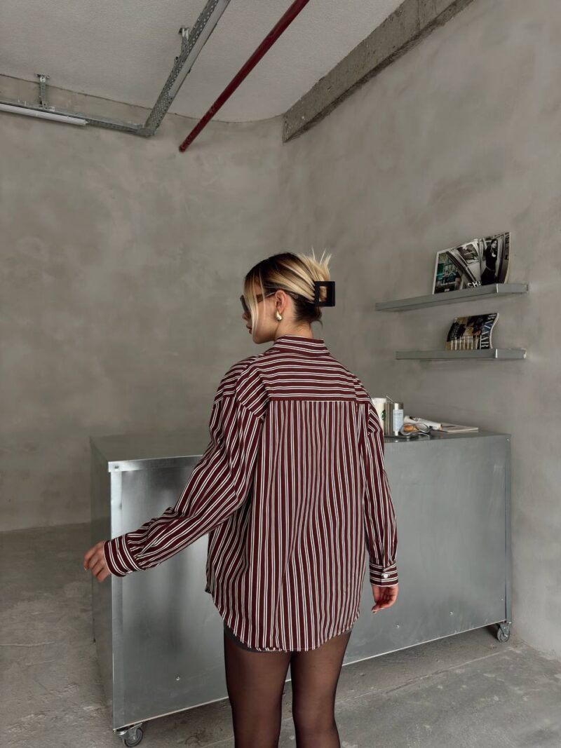 Chemise poplin à rayures - Image 8