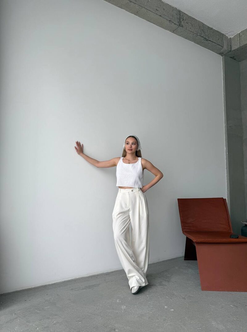 Palazzo blanc 100% coton organique