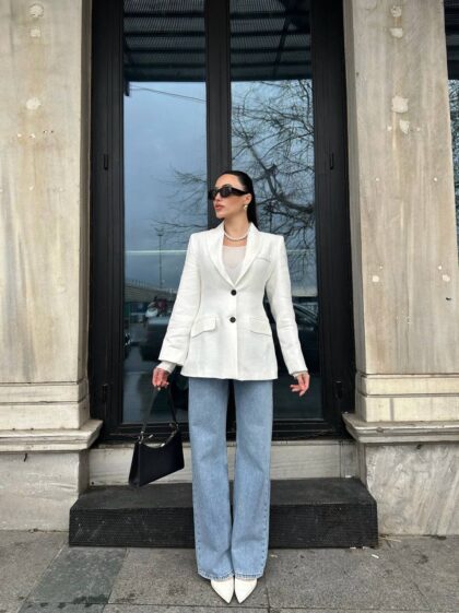Blazer cintré 100% lin